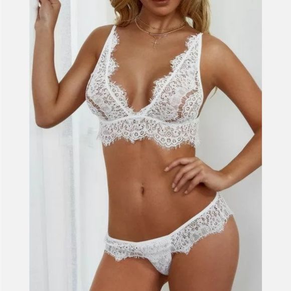 Women Sexy Lingerie Lace Bra Thong Underwear Babydoll Sleepwear Pajamas Sets - Picture 1 of 8